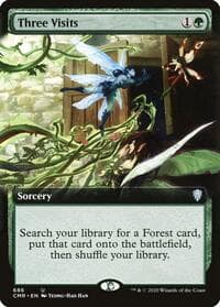 Three Visits (Extended Art) - Commander Legends - Magic: The Gathering card