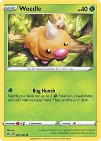 Weedle - SWSH04: Vivid Voltage - Pokemon card