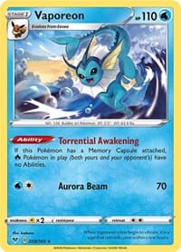 Vaporeon - SWSH04: Vivid Voltage - Pokemon card