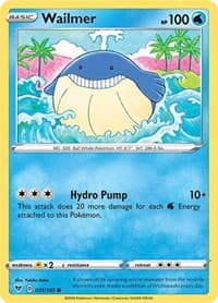 Wailmer - SWSH04: Vivid Voltage - Pokemon card