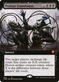 Profane Transfusion (Extended Art) - Commander Legends - Magic: The Gathering card