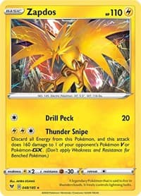 Zapdos - SWSH04: Vivid Voltage - Pokemon card