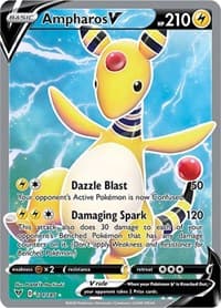 Ampharos V (Full Art) - SWSH04: Vivid Voltage - Pokemon card