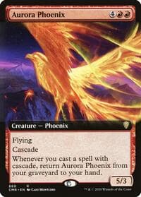 Aurora Phoenix (Extended Art) - Commander Legends - Magic: The Gathering card