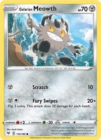 Galarian Meowth - SWSH04: Vivid Voltage - Pokemon card