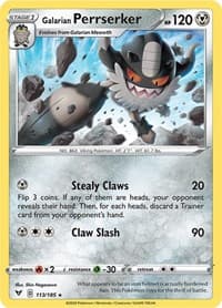 Galarian Perrserker - SWSH04: Vivid Voltage - Pokemon card