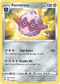 Forretress - SWSH04: Vivid Voltage - Pokemon card