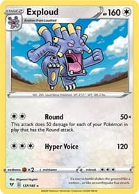 Exploud - SWSH04: Vivid Voltage - Pokemon card