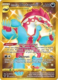 Galarian Obstagoon (Secret) - SWSH04: Vivid Voltage - Pokemon card