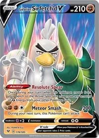Galarian Sirfetch'd V (Full Art) - SWSH04: Vivid Voltage - Pokemon card