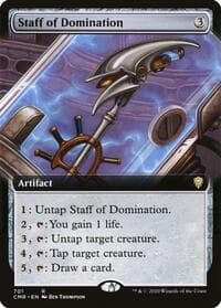 Staff of Domination (Extended Art) - Commander Legends - Magic: The Gathering card