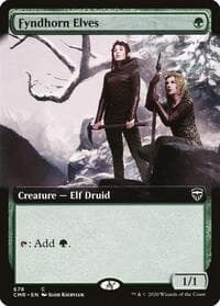 Fyndhorn Elves (Extended Art) - Commander Legends - Magic: The Gathering card