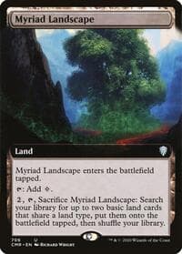 Myriad Landscape (Extended Art) - Commander Legends - Magic: The Gathering card