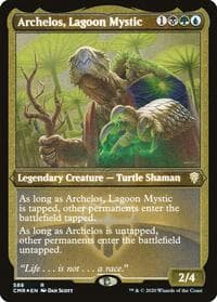 Archelos, Lagoon Mystic (Foil Etched) - Commander Legends - Magic: The Gathering card