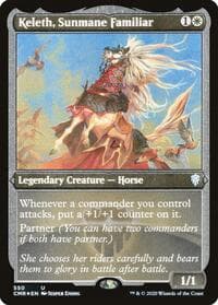 Keleth, Sunmane Familiar (Foil Etched) - Commander Legends - Magic: The Gathering card
