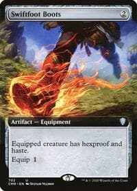 Swiftfoot Boots (Extended Art) - Commander Legends - Magic: The Gathering card