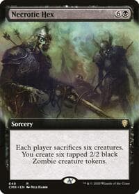 Necrotic Hex (Extended Art) - Commander Legends - Magic: The Gathering card