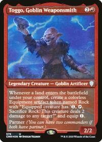 Toggo, Goblin Weaponsmith (Foil Etched) - Commander Legends - Magic: The Gathering card