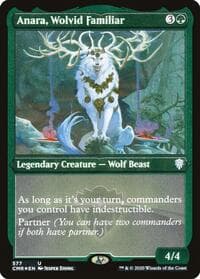 Anara, Wolvid Familiar (Foil Etched) - Commander Legends - Magic: The Gathering card