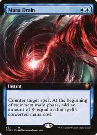 Mana Drain (Extended Art) - Commander Legends - Magic: The Gathering card