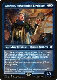 Glacian, Powerstone Engineer (Foil Etched) - Commander Legends - Magic: The Gathering card