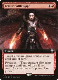 Temur Battle Rage (Extended Art) - Commander Legends - Magic: The Gathering card