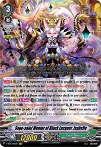 Sage-saint Mentor of Black Lacquer, Isabelle - V-BT11: Storm of the Blue Cavalry - Cardfight Vanguard card