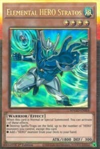 Elemental HERO Stratos - Maximum Gold - YuGiOh card