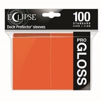 PRO-Gloss Eclipse Standard Deck Protector Sleeves - Pumpkin Orange (100-Pack) - Ultra Pro Card Sleeves - Card Sleeves card