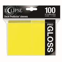 PRO-Gloss Eclipse Standard Deck Protector Sleeves - Lemon Yellow (100-Pack) - Ultra Pro Card Sleeves - Card Sleeves card