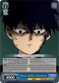 Ritsu: Guilty Conscience - Mob Psycho 100 - Weiss Schwarz card