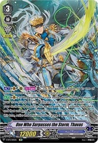 One Who Surpasses the Storm, Thavas (SP) - V-BT11: Storm of the Blue Cavalry - Cardfight Vanguard card