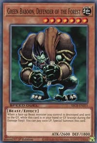 Green Baboon, Defender of the Forest - Speed Duel: Battle City Box - YuGiOh card