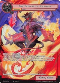 Fire Servant of Ragnarok (Full Art) - The Epic of the Dragon Lord - Force of Will card