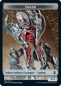 Golem // Rock Double-Sided Token - Commander Legends - Magic: The Gathering card
