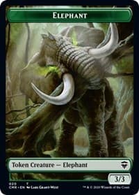 Elephant // Soldier Double-Sided Token - Commander Legends - Magic: The Gathering card