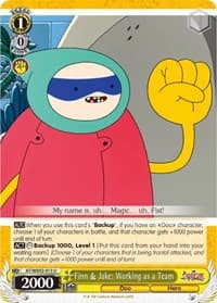 Finn & Jake: Working as a Team - Adventure Time - Weiss Schwarz card