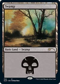 Swamp (104) (Bob Ross) - Secret Lair Drop Series - Magic: The Gathering card