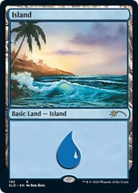 Island (102) (Bob Ross) - Secret Lair Drop Series - Magic: The Gathering card