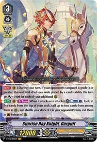 Sunrise Ray Knight, Gurguit - V-BT12: Divine Lightning Radiance - Cardfight Vanguard card