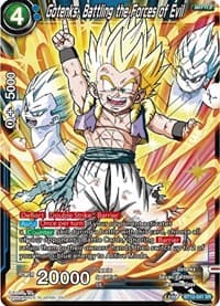 Gotenks, Battling the Forces of Evil - Vicious Rejuvenation - Dragon Ball Super: Masters card