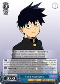Ritsu Kageyama - Mob Psycho 100 - Weiss Schwarz card