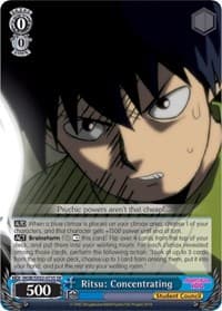 Ritsu: Concentrating (SR) - Mob Psycho 100 - Weiss Schwarz card
