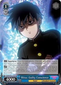 Ritsu: Guilty Conscience (SR) - Mob Psycho 100 - Weiss Schwarz card