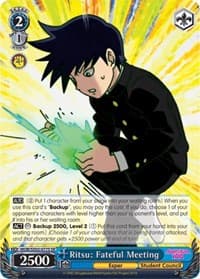 Ritsu: Fateful Meeting (SR) - Mob Psycho 100 - Weiss Schwarz card