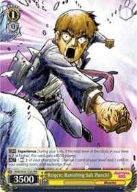 Reigen: Banishing Salt Punch! (RRR) - Mob Psycho 100 - Weiss Schwarz card