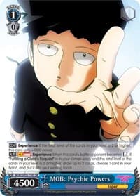 MOB: Psychic Powers (SR) - Mob Psycho 100 - Weiss Schwarz card