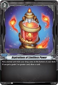 Aspirations of Limitless Power - V-BT12: Divine Lightning Radiance - Cardfight Vanguard card