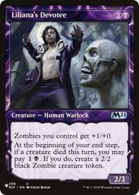 Liliana's Devotee (Showcase) - The List Reprints - Magic: The Gathering card