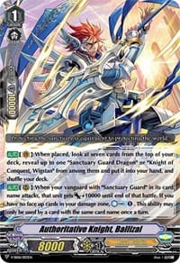 Authoritative Knight, Ballizal - V-SS06: Valiant Sanctuary - Cardfight Vanguard card